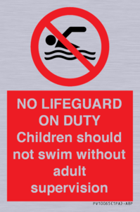 NO LIFEGUARD ON DUTY